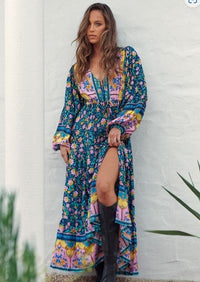 JAASE - Star Sapphire Print Teresa Maxi Dress - OutDazl