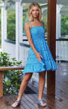 JAASE - Vita Mini Bandeau Dress in Blue Sky Print - OutDazl