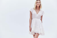 JAASE - White Embroidered mini Dress Alysse - OutDazl