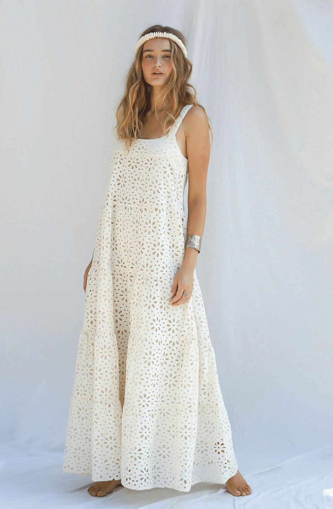 Jen's Pirate Booty - Broderie Anglais Flower Power Maxi Dress - OutDazl