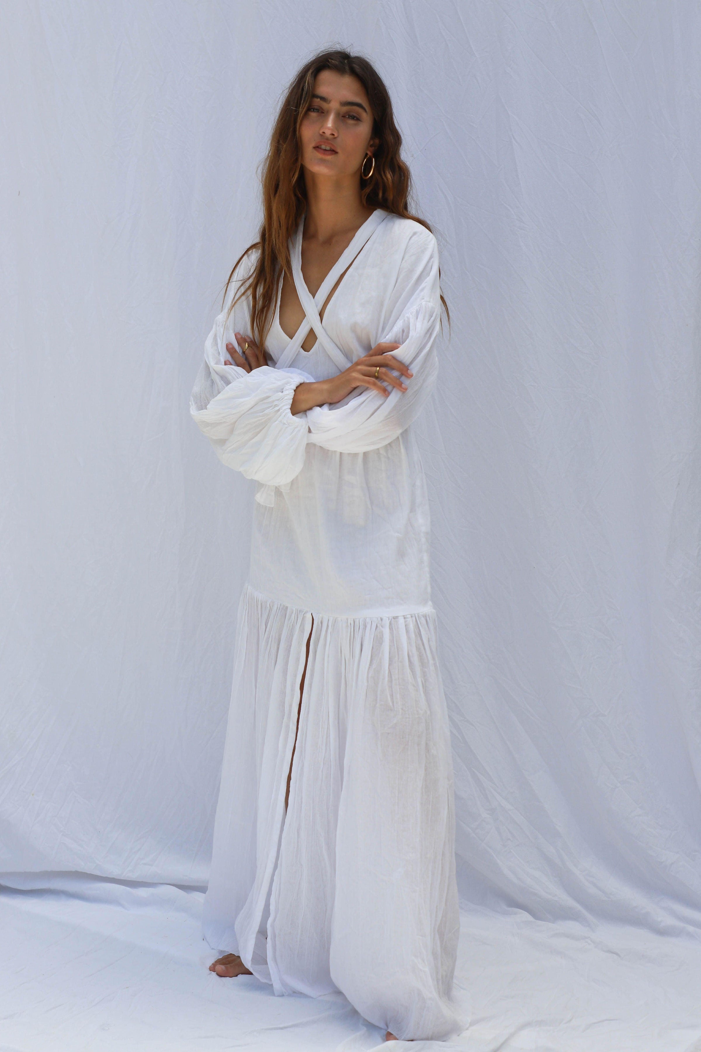 Jen's Pirate Booty - Clover Ridge Maxi Dress in White - OutDazl
