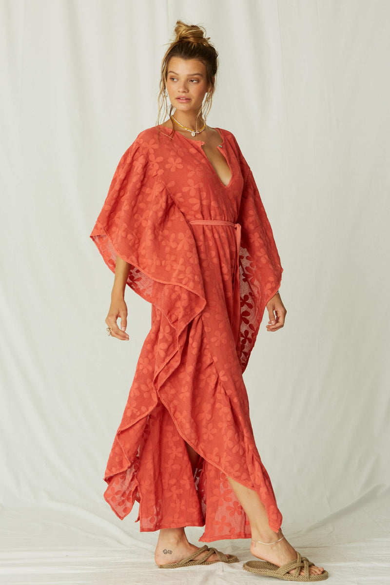 Jen's Pirate Booty - Copacabana Kaftan in Coral - OutDazl
