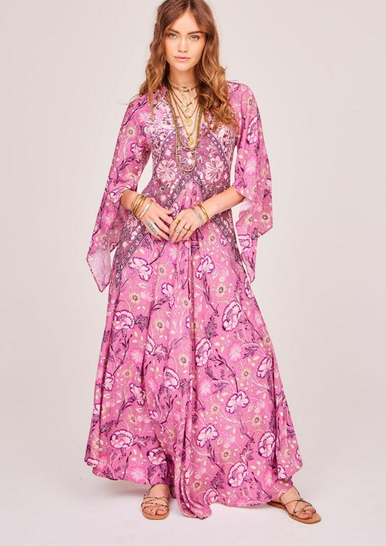 Jen's Pirate Booty - Maxi Baroque Print Hyacinth Gown - OutDazl