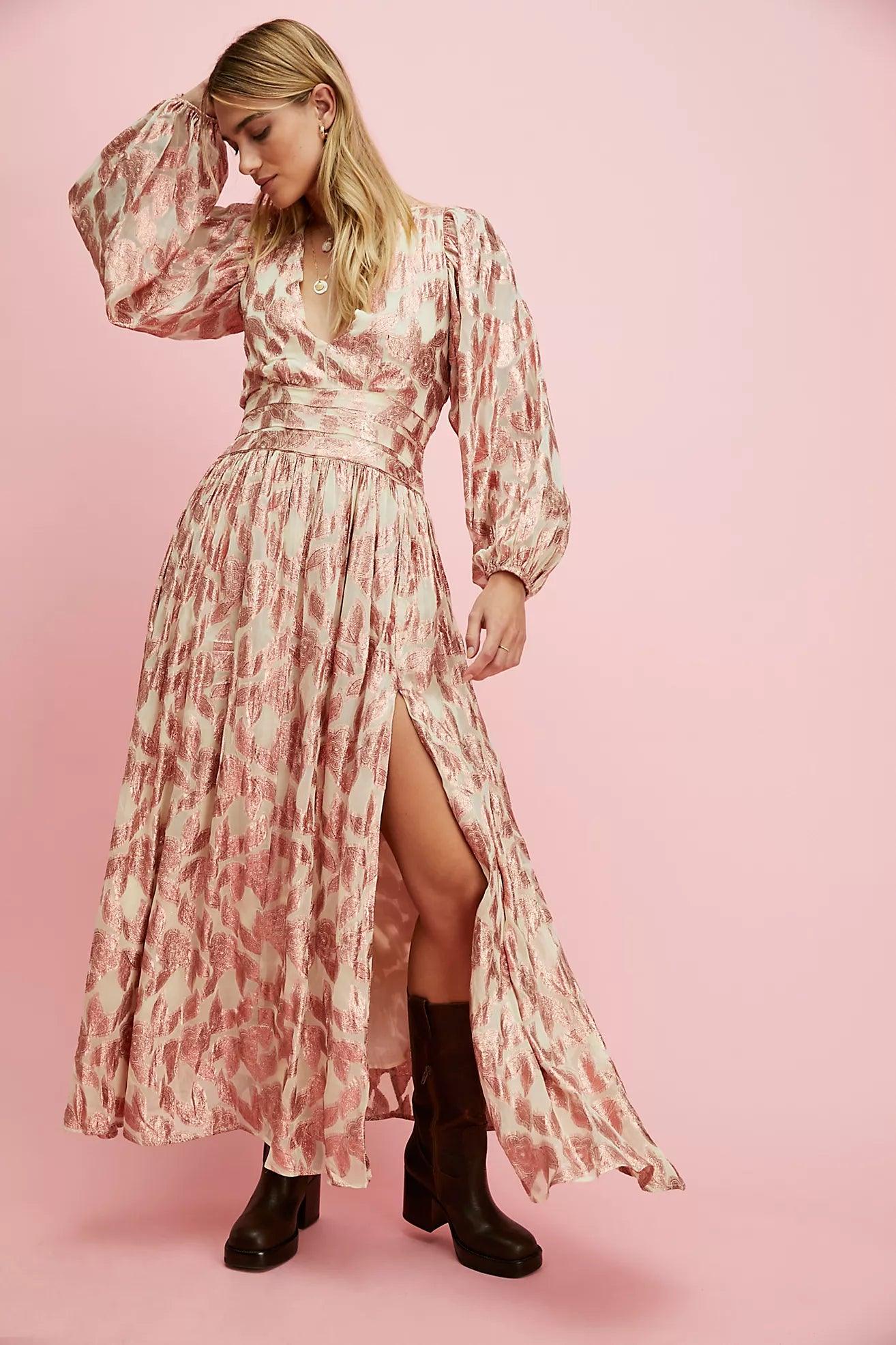 Jen's Pirate Booty - Rising Star Lapis Maxi Dress in Rose - OutDazl