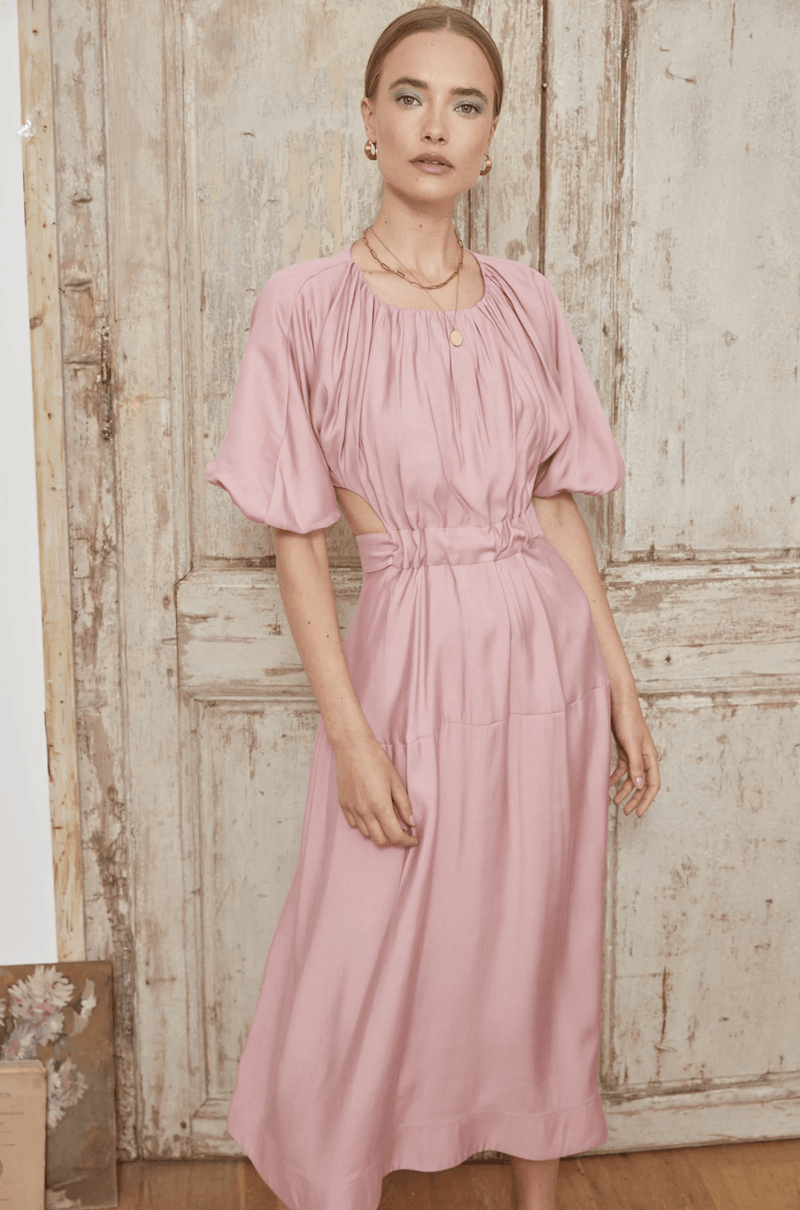 Jovonna - Ersa Cutout Dress in Pink - OutDazl