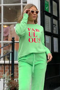 Jumper1234 - Fabulous Sweatshirt in Neon Green - OutDazl