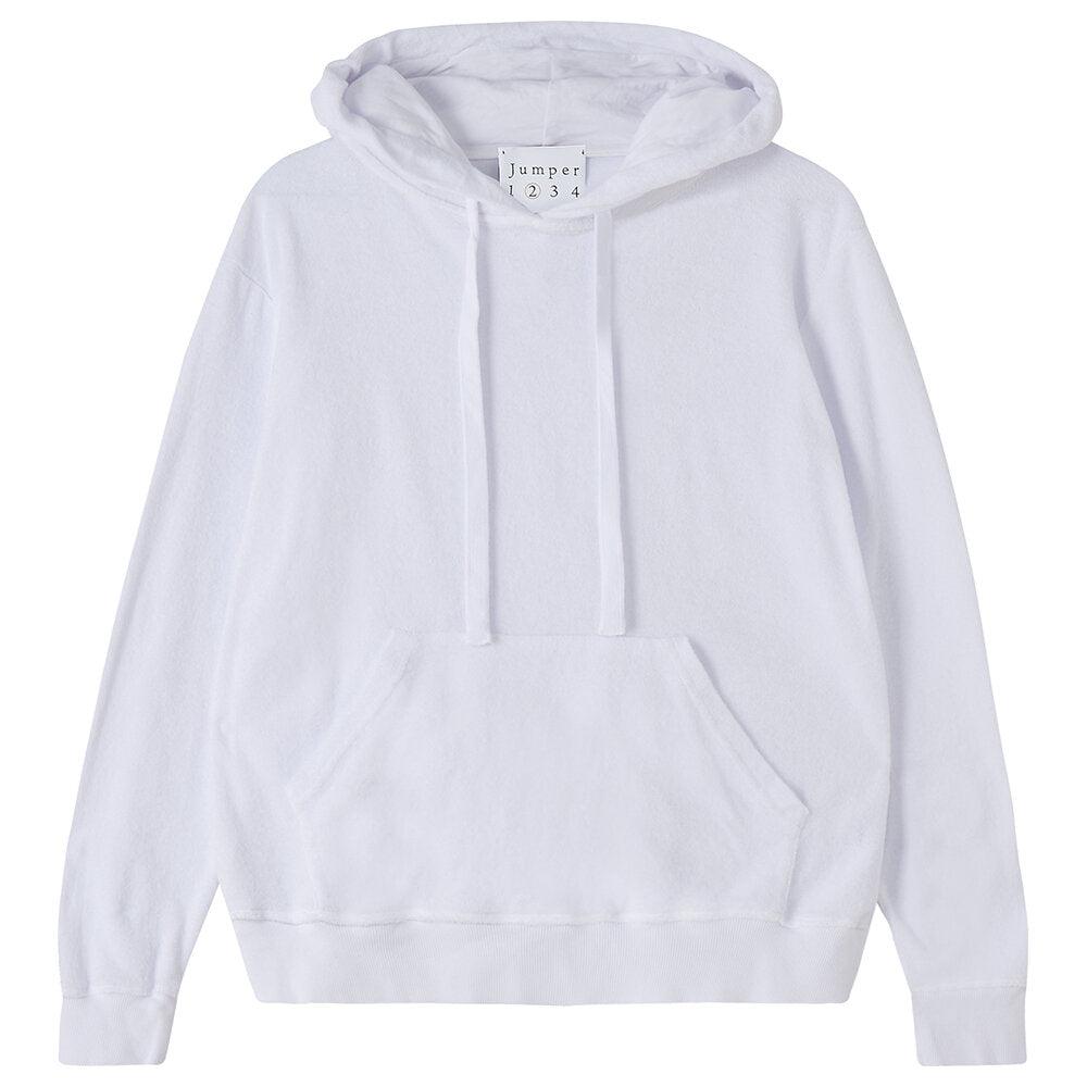 Jumper1234 - Terry hoodie in white - OutDazl
