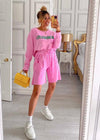 Jumper1234 - Terry Shorts in Neon Pink - OutDazl