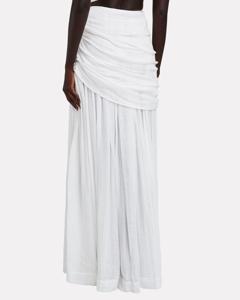 White maxi 2024 skirt queen