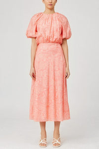 Keepsake - Exemption Midi Dress in Pink Paisley - OutDazl