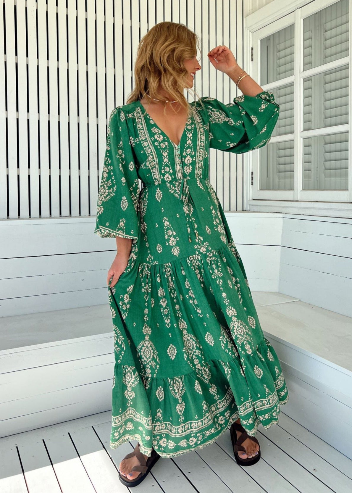 Kiva Print Teresa Maxi Dress – OutDazl
