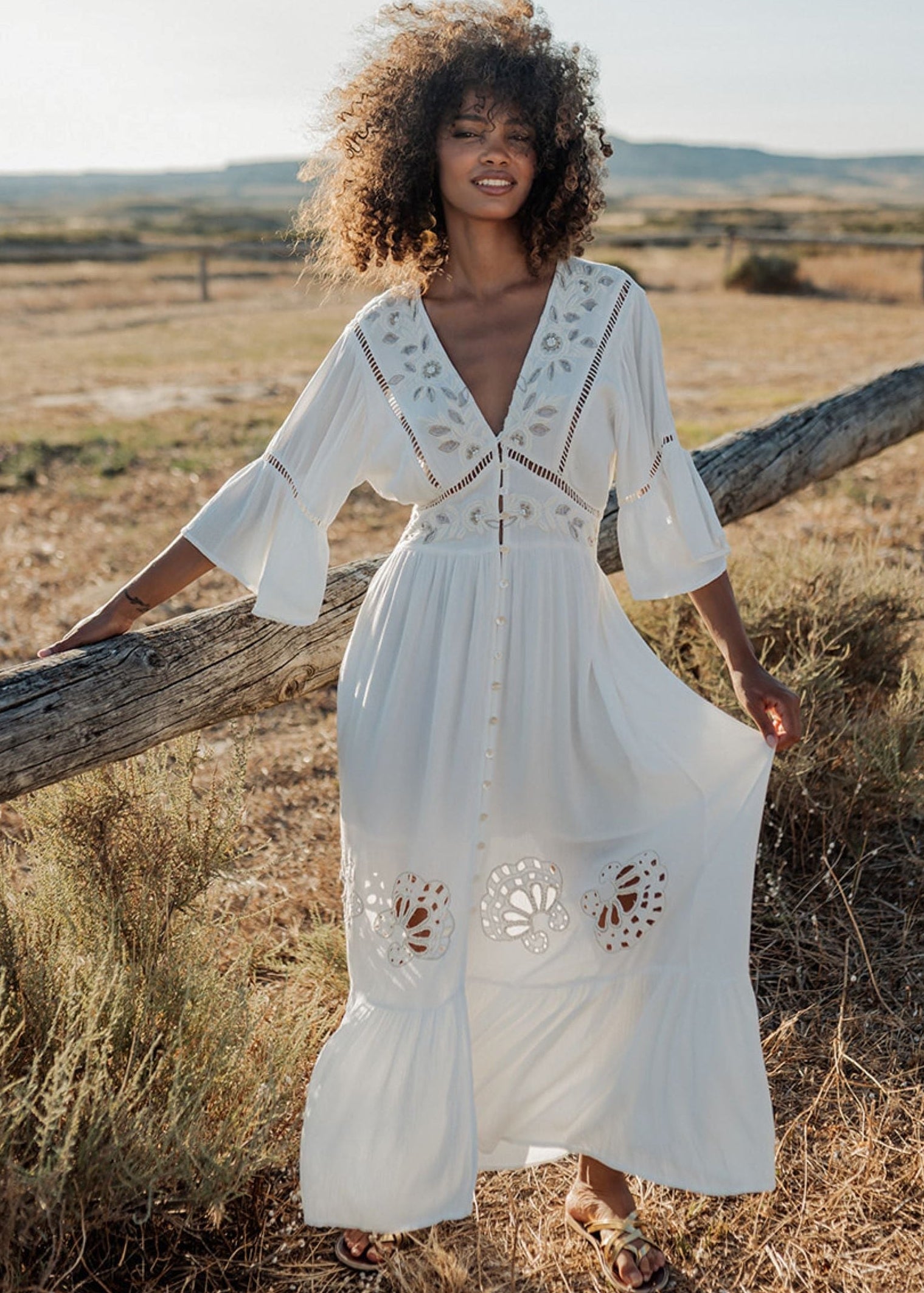 Maxi Embroidered Dress Barbados-Piti Cuiti-OutDazl