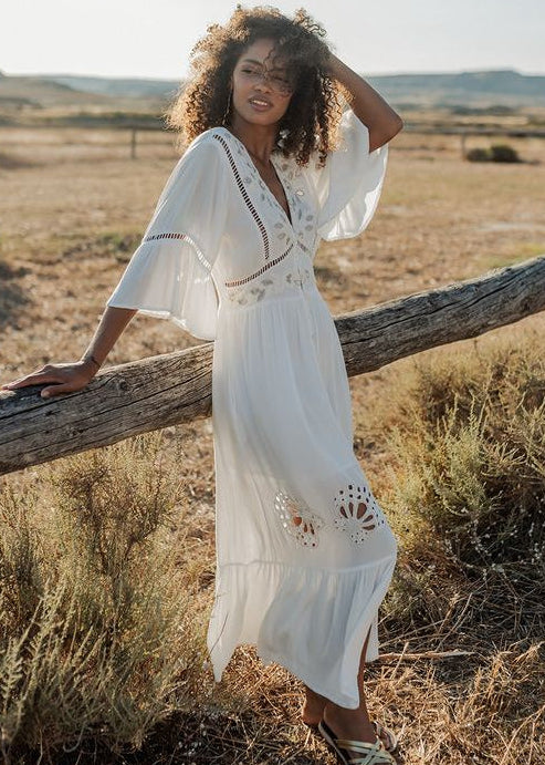 Maxi Embroidered Dress Barbados-Piti Cuiti-OutDazl