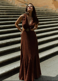 Cutout Lace Maxi Dress Edvige