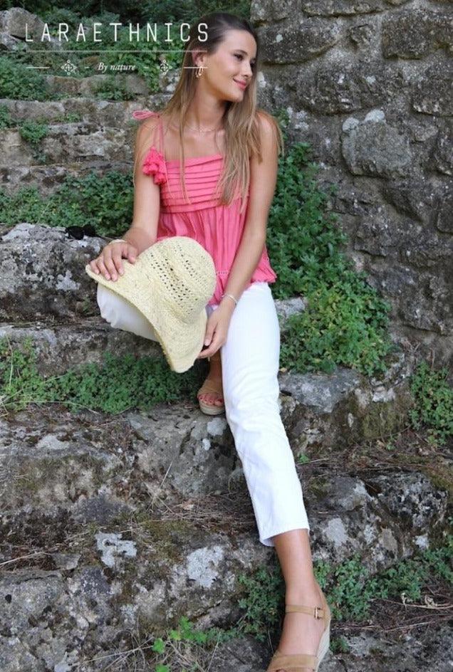 Lara Ethnics - Bandeau Top Summer in Pink - OutDazl