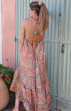 Lara Ethnics - Halter Neck Hi Low Dress Fleur in Yoga Rust - OutDazl