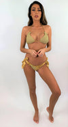 Le Naty - Gold Crochet Triangle bikini Set Stella - OutDazl