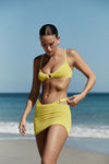 Ring Lissio Crop Bikini Top in Limoncello