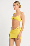 Ring Lissio Crop Bikini Top in Limoncello