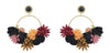LOVA BY VL - Flower Hoop Earrings in Fall Couture - OutDazl