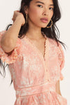 LoveShackFancy - Annalee Blouse in Coral Romance - OutDazl