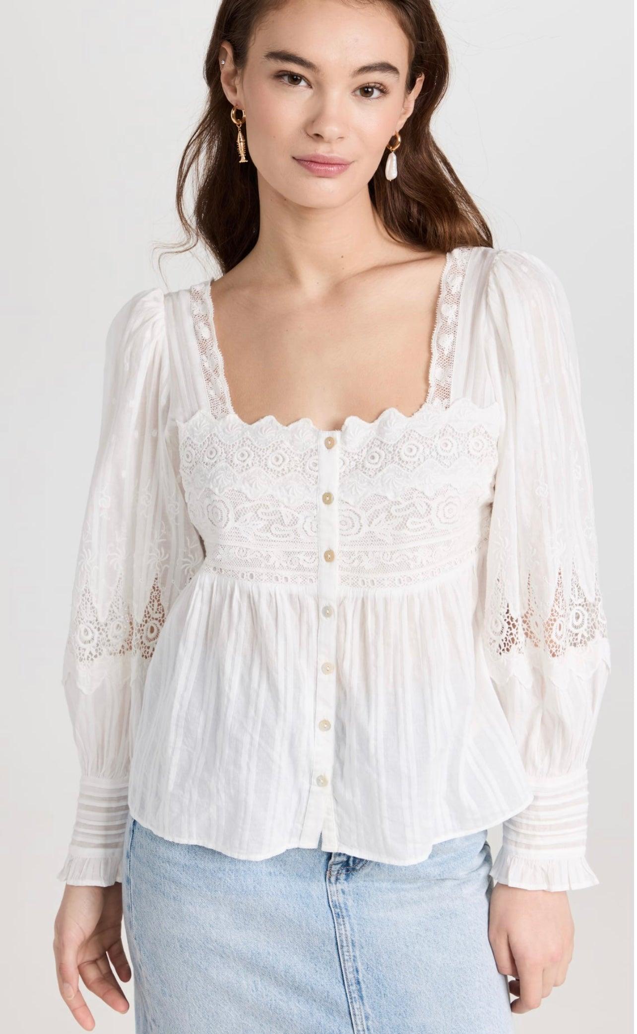 love shack fancy blouse