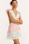 LoveShackFancy - Audrina Mini Dress in Bluemoon Sands Print - OutDazl
