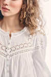 LoveShackFancy - Badyn broderie anglaise-trimmed cotton-voile blouse - OutDazl