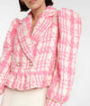 LoveShackFancy - Braelynn Crop Jacket in Majestic Pink - OutDazl