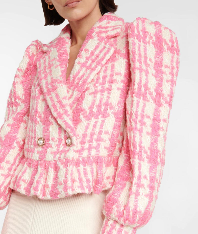 LoveShackFancy - Braelynn Crop Jacket in Majestic Pink - OutDazl