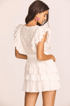 LoveShackFancy - Corelli Mini Dress in White - OutDazl