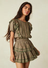 LoveShackFancy - Natasha Mini Dress in Forest Oak - OutDazl