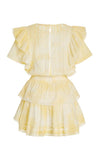 LoveShackFancy - Natasha Mini Dress in Lemon Drop Hand Dye - OutDazl