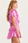LoveShackFancy - Natasha Mini Dress in Rose Blossom - OutDazl