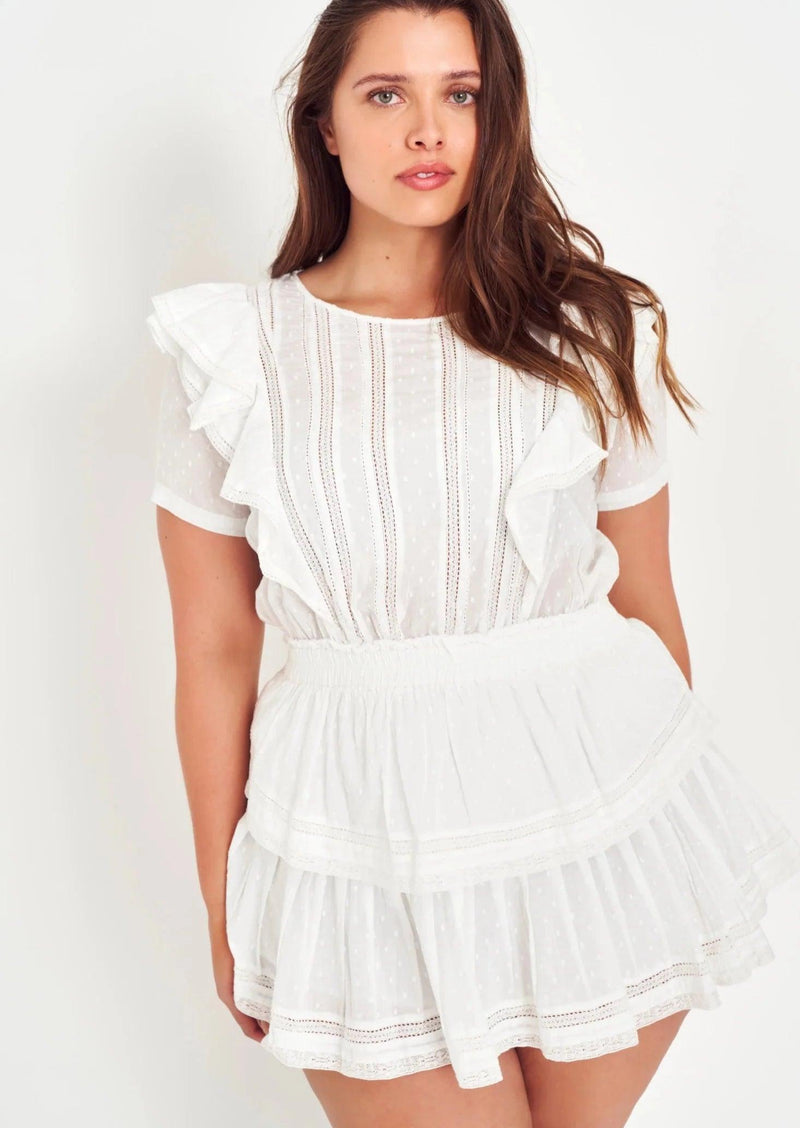 LoveShackFancy - Natasha Mini Dress in White - OutDazl