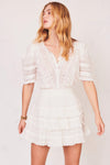 LoveShackFancy - Quincy Mini Dress in White - OutDazl