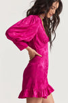 LoveShackFancy - Revaline Mini Dress in Berry Spritz - OutDazl