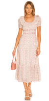 LoveShackFancy - Stassie Dress in Pink Print - OutDazl