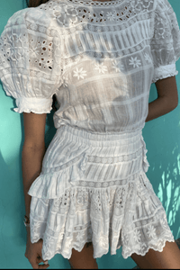 LoveShackFancy - White Augustine Mini Dress - OutDazl