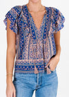 Mabe - Mabe Cass Print Short Sleeve Top - OutDazl