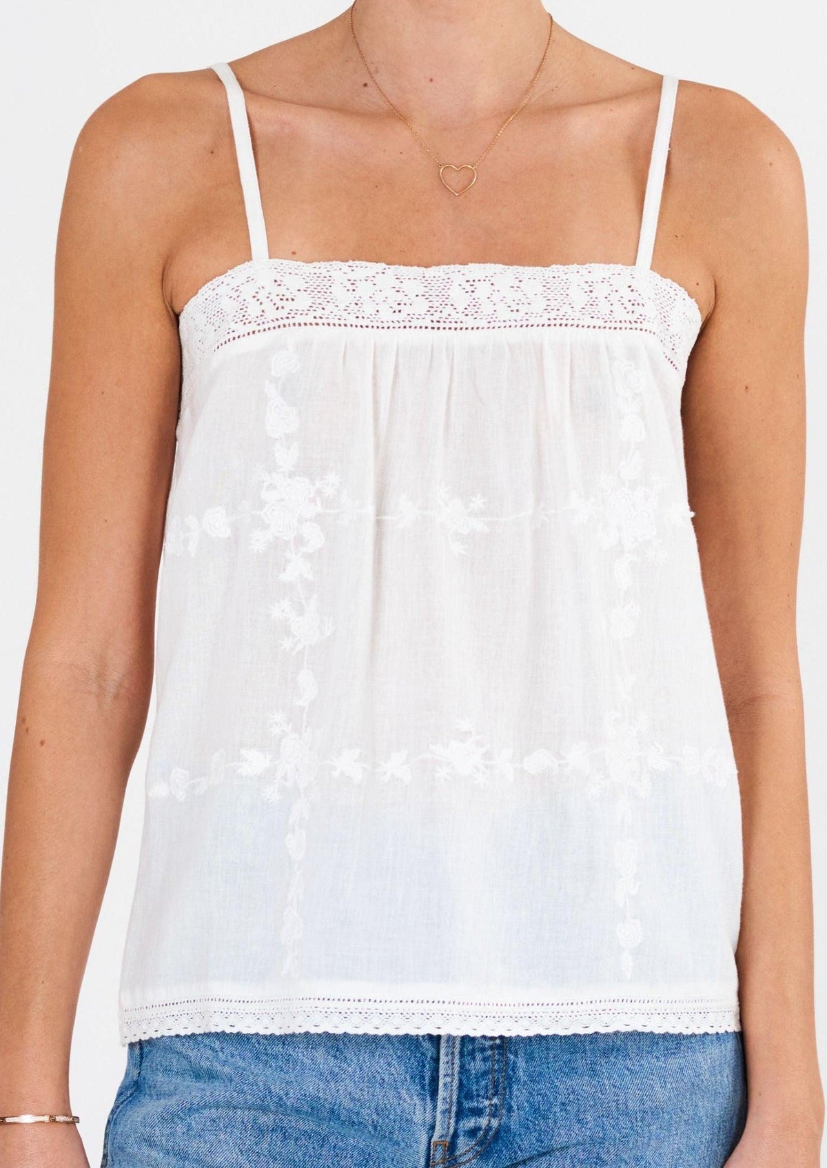 Mabe - Mabe Embroidered Cami Vela - OutDazl