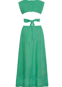 Maia Bergman - Abby Linen Dress in Green - OutDazl