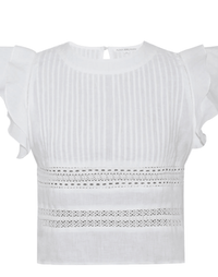 Maia Bergman - Claudia Top & Shorts Set in White - OutDazl