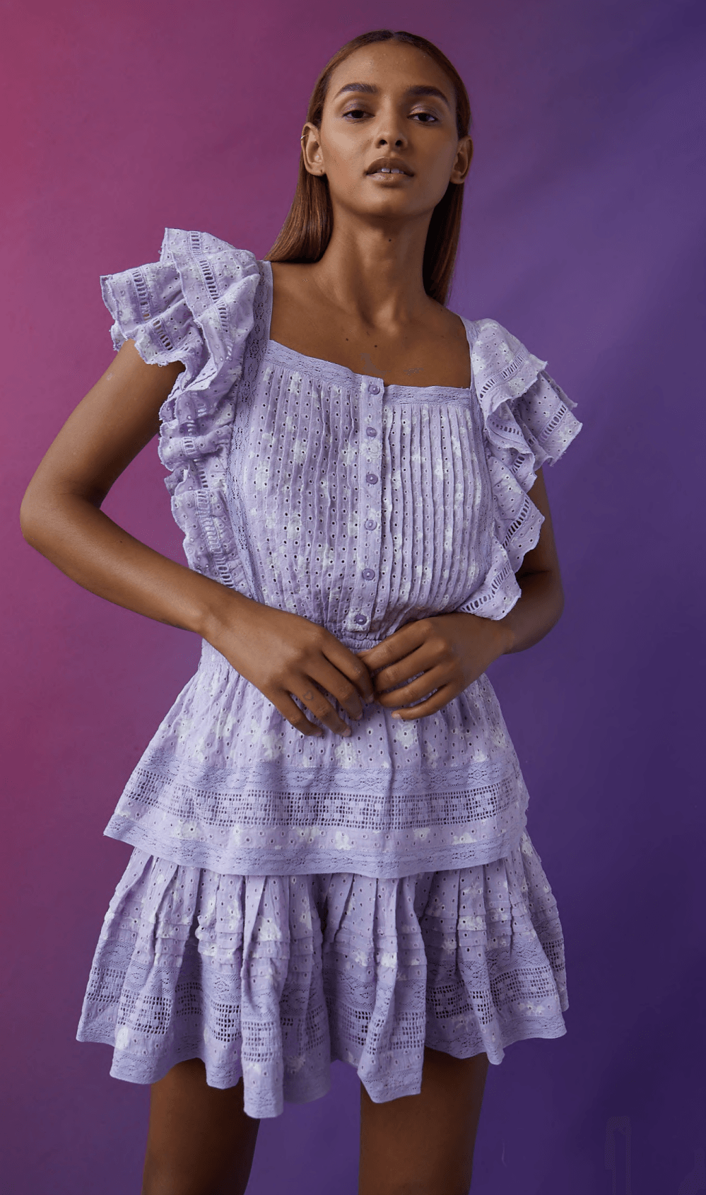 Maia Bergman - Noah Mini Dress in Lilac - OutDazl