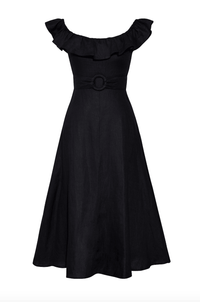 Maia Bergman - Zoe Linen Maxi Dress in Black - OutDazl