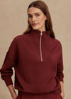 Hawley Half-zip Sweat Maroon