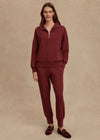Hawley Half-zip Sweat Maroon