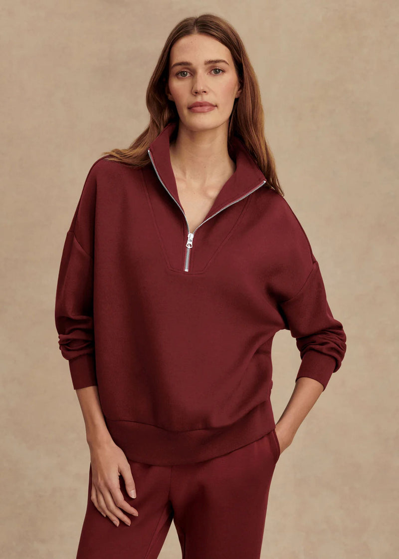 Hawley Half-zip Sweat Maroon