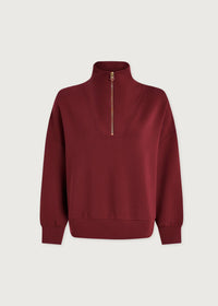 Hawley Half-zip Sweat Maroon