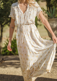 Maxi Print Dress Remy in Lemon Myrtle